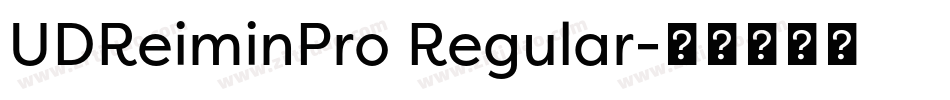 UDReiminPro Regular字体转换